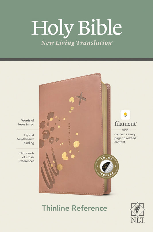 NLT Thinline Reference Bible, Filament Edition, Pink - Re-vived