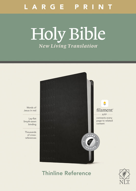 NLT Large Print Thinline Reference Bible, Filament Edition - Re-vived