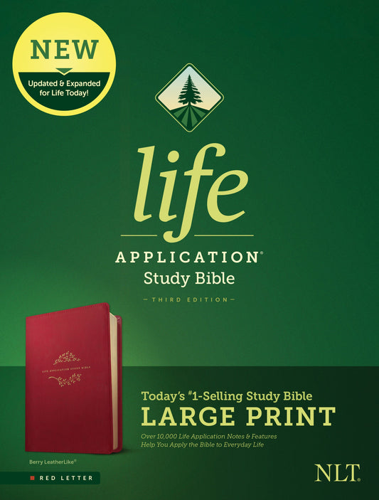 NLT Life Application Study Bible, Third Edition, Large Print - Re-vived
