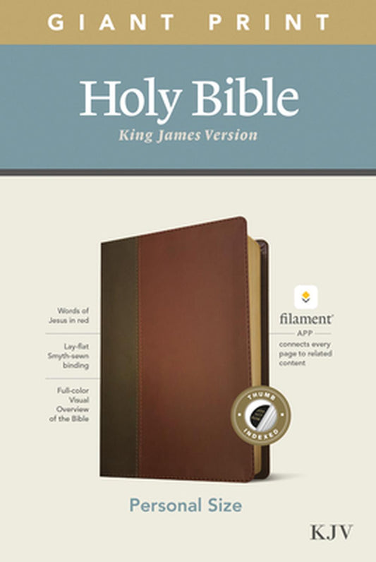 KJV Personal Size Giant Print Bible, Filament Edition, Brown - Re-vived