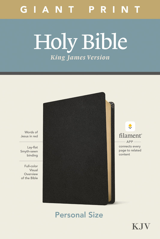KJV Personal Size Giant Print Bible, Filament Edition, Black - Re-vived