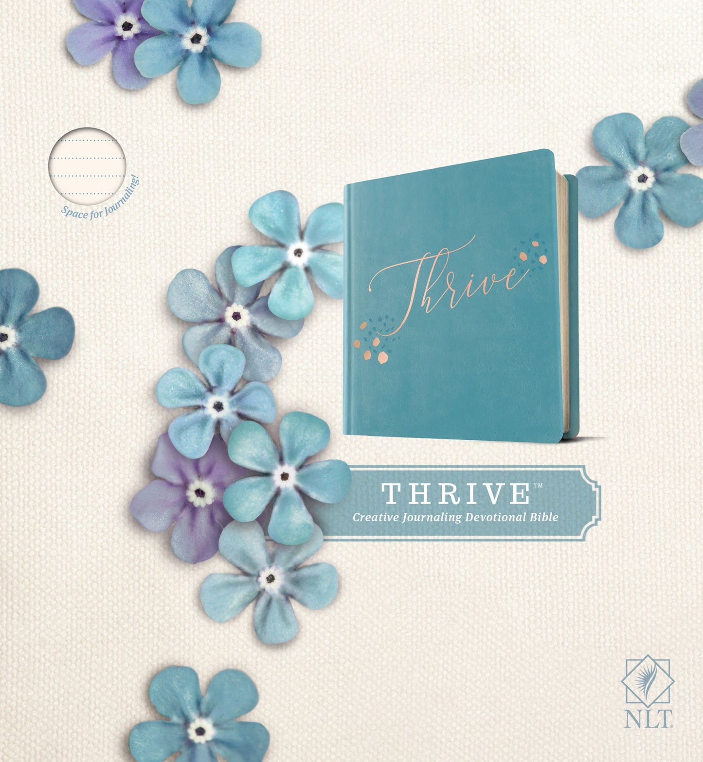 NLT THRIVE Creative Journaling Devotional Bible, Teal - Re-vived