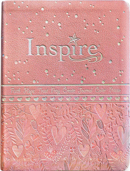 NLT Inspire Bible for Girls (LeatherLike, Pink) - Re-vived