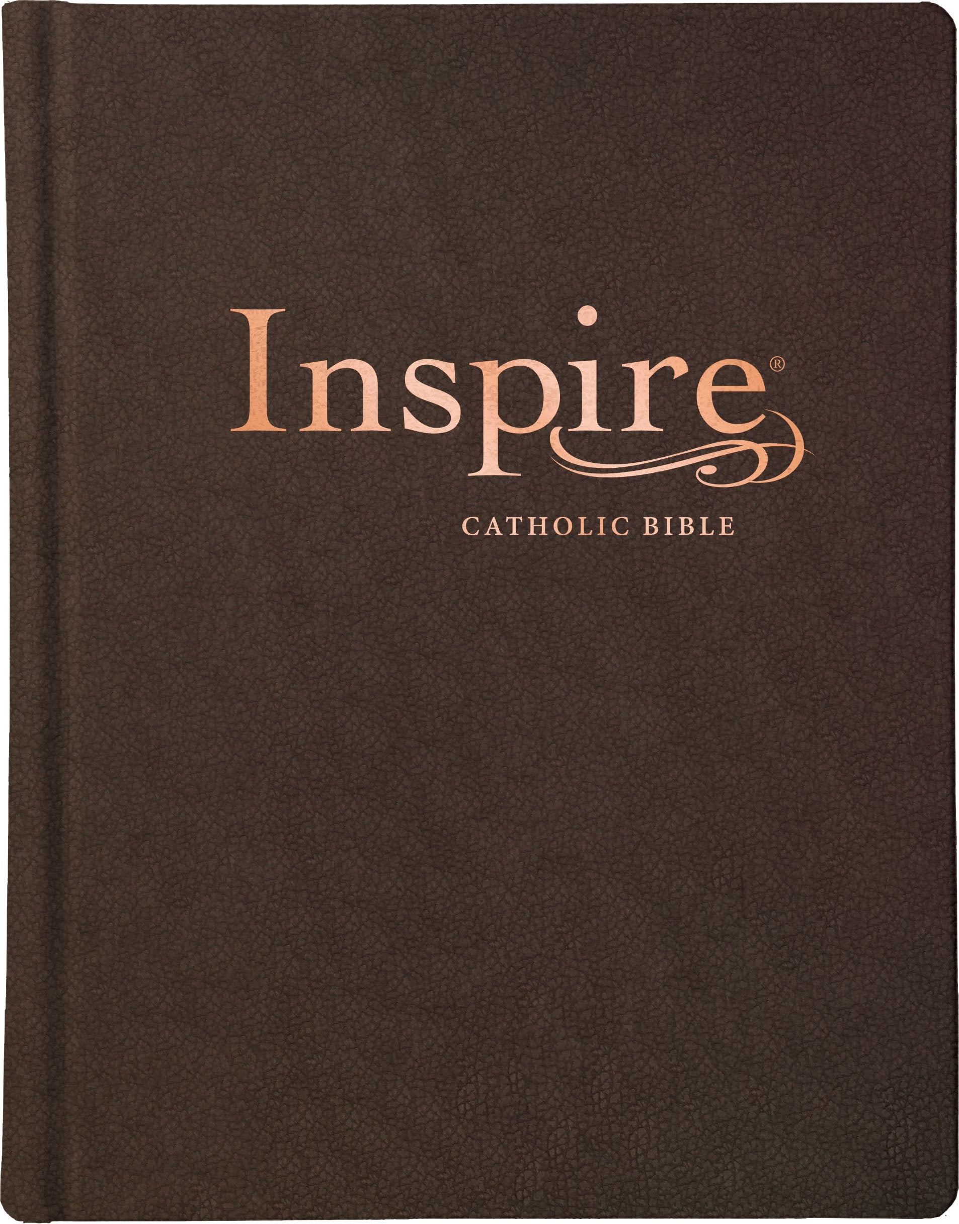 NLT Inspire Catholic Bible (LeatherLike, Dark Brown) - Re-vived