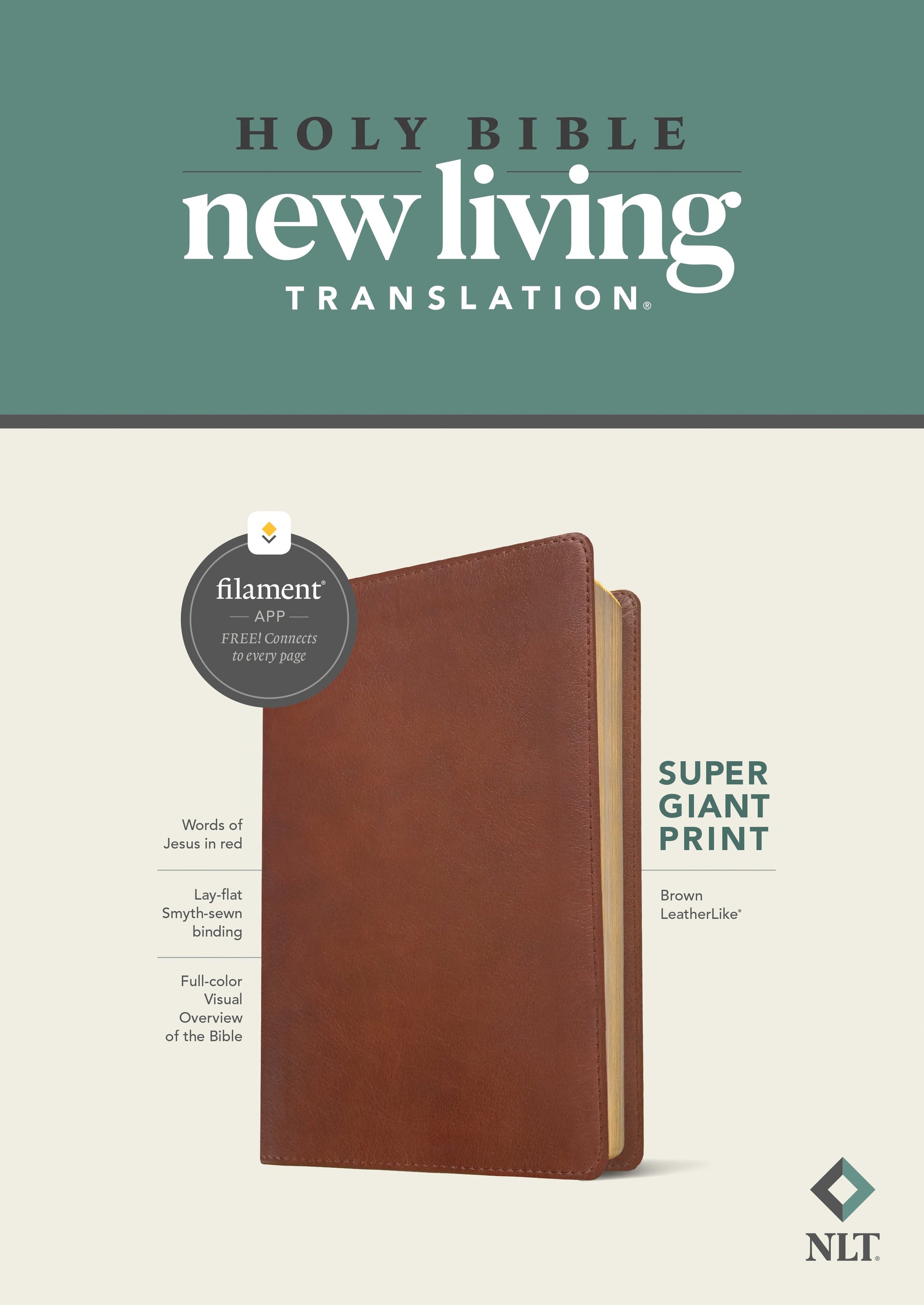 NLT Super Giant Print Bible, Filament Enabled Edition - Re-vived