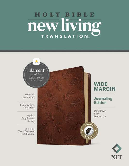 NLT Wide Margin Bible, Filament Enabled Edition, Brown - Re-vived