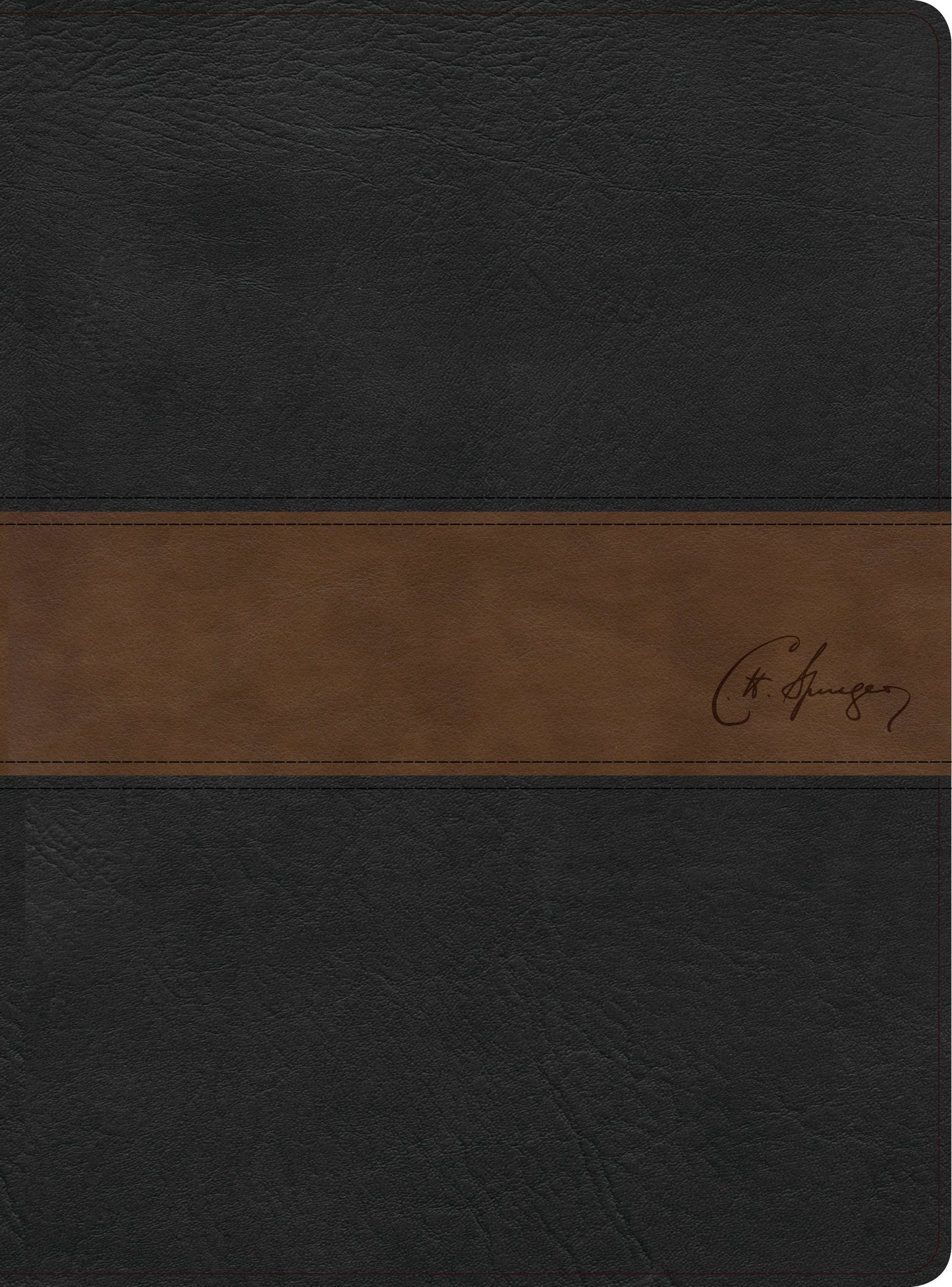 RVR 1960 Biblia de estudio Spurgeon, negro/marrón símil piel - Re-vived