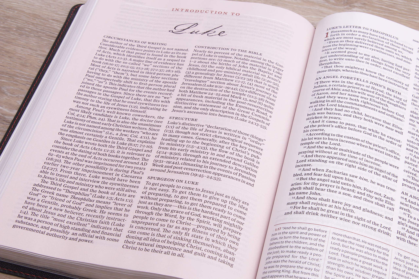KJV Spurgeon Study Bible, Black Genuine Leather - Re-vived