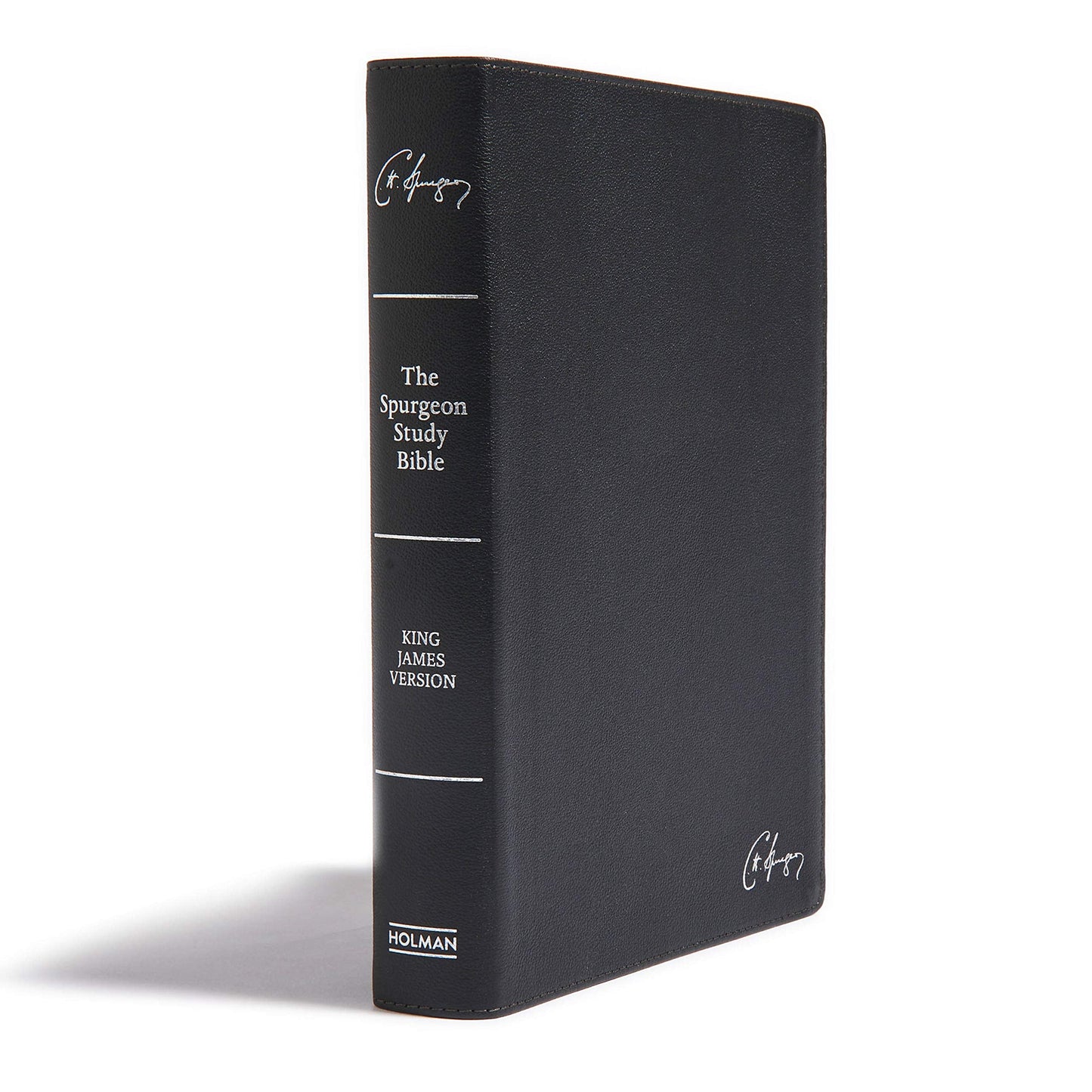 KJV Spurgeon Study Bible, Black Genuine Leather - Re-vived