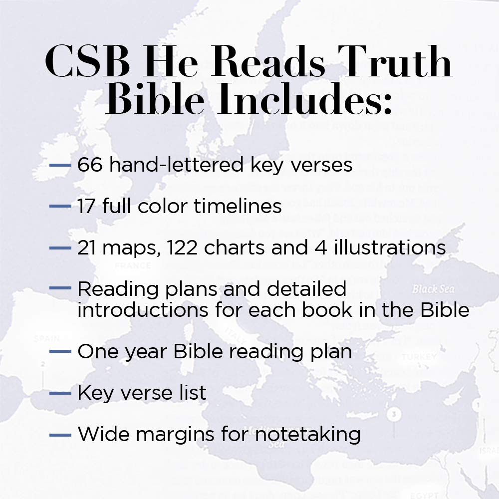 CSB He Reads Truth Bible, Green Cloth Over Board Indexed - Re-vived