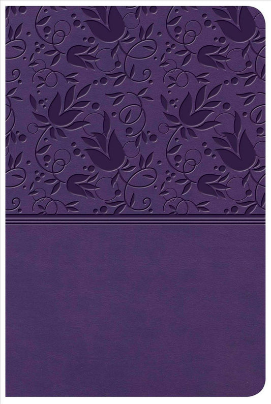 KJV Large Print Compact Reference Bible, Purple LeatherTouch - Re-vived