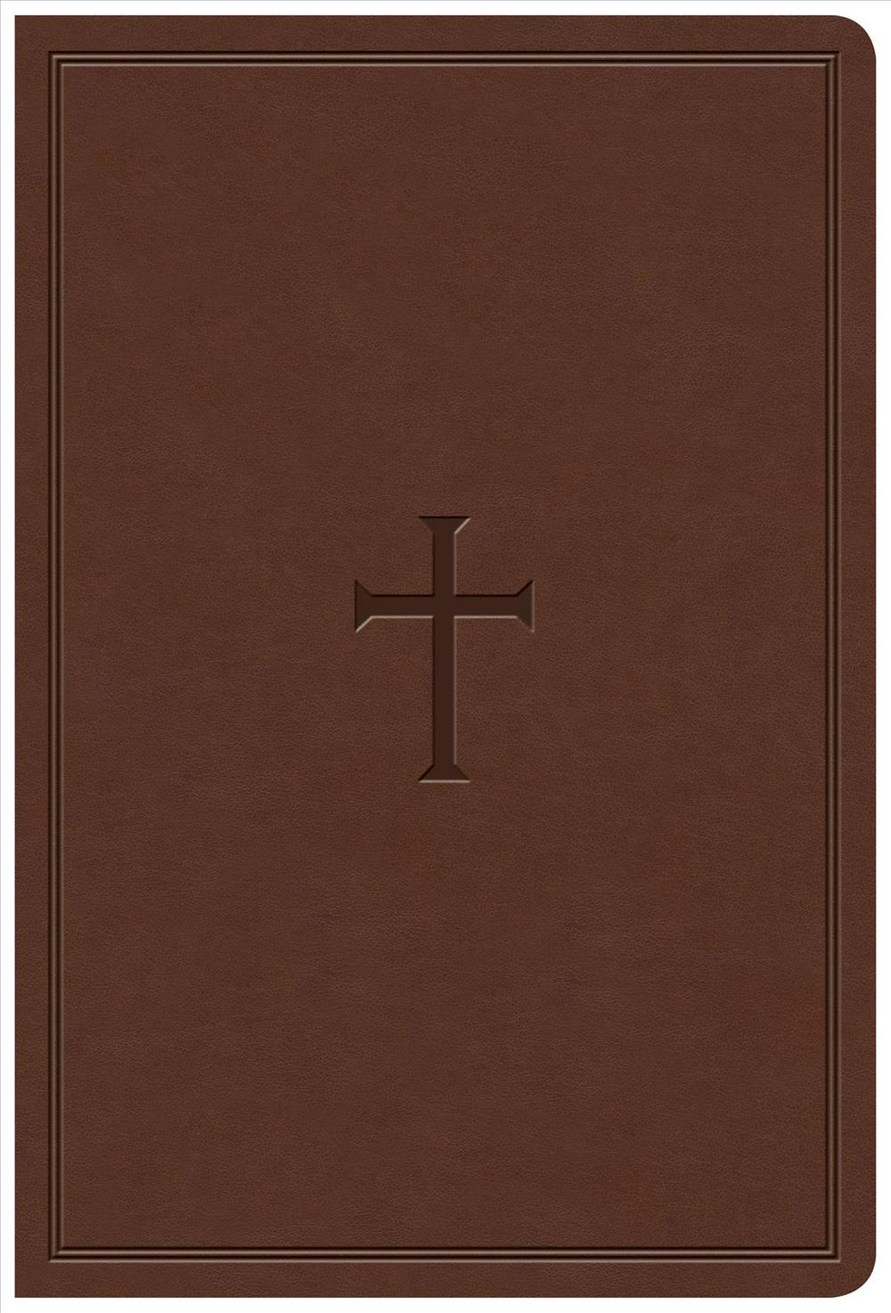 KJV Giant Print Reference Bible, Brown LeatherTouch - Re-vived