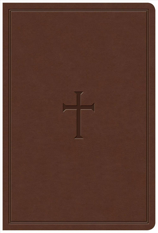 KJV Giant Print Reference Bible, Brown LeatherTouch, Indexed - Re-vived
