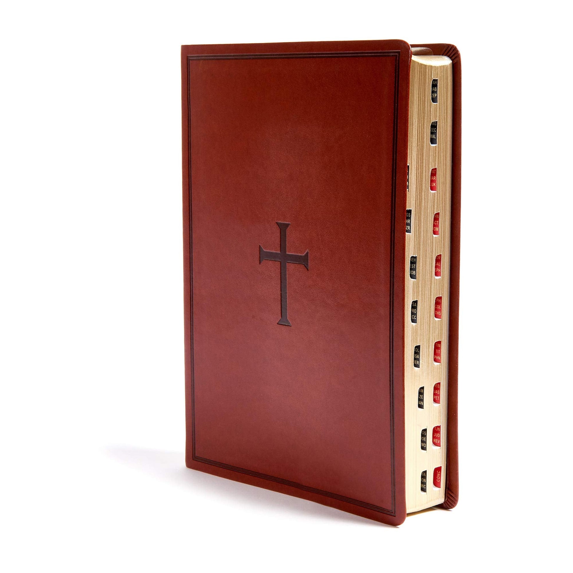 KJV Super Giant Print Reference Bible, Brown LeatherTouch, I - Re-vived