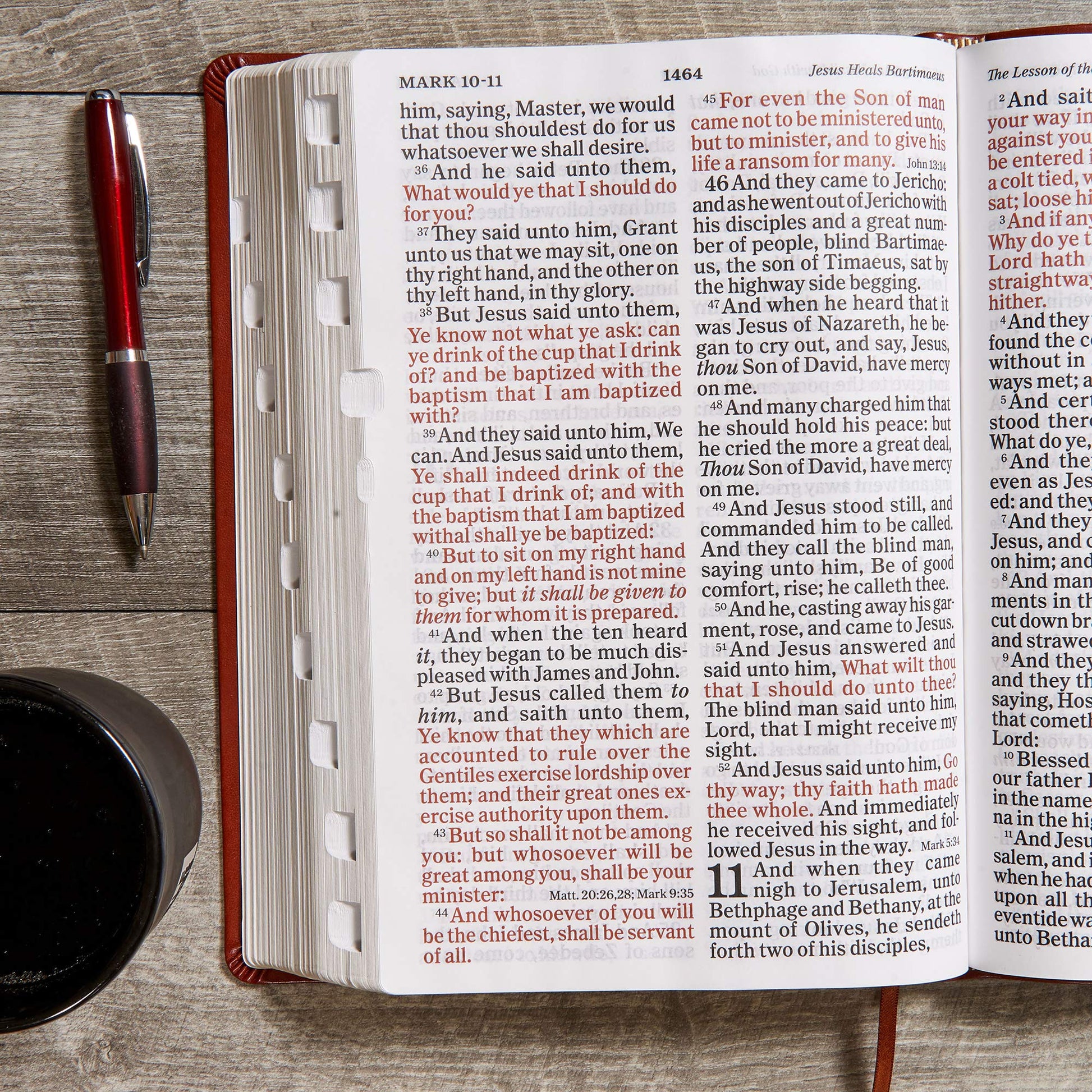 KJV Super Giant Print Reference Bible, Brown LeatherTouch, I - Re-vived
