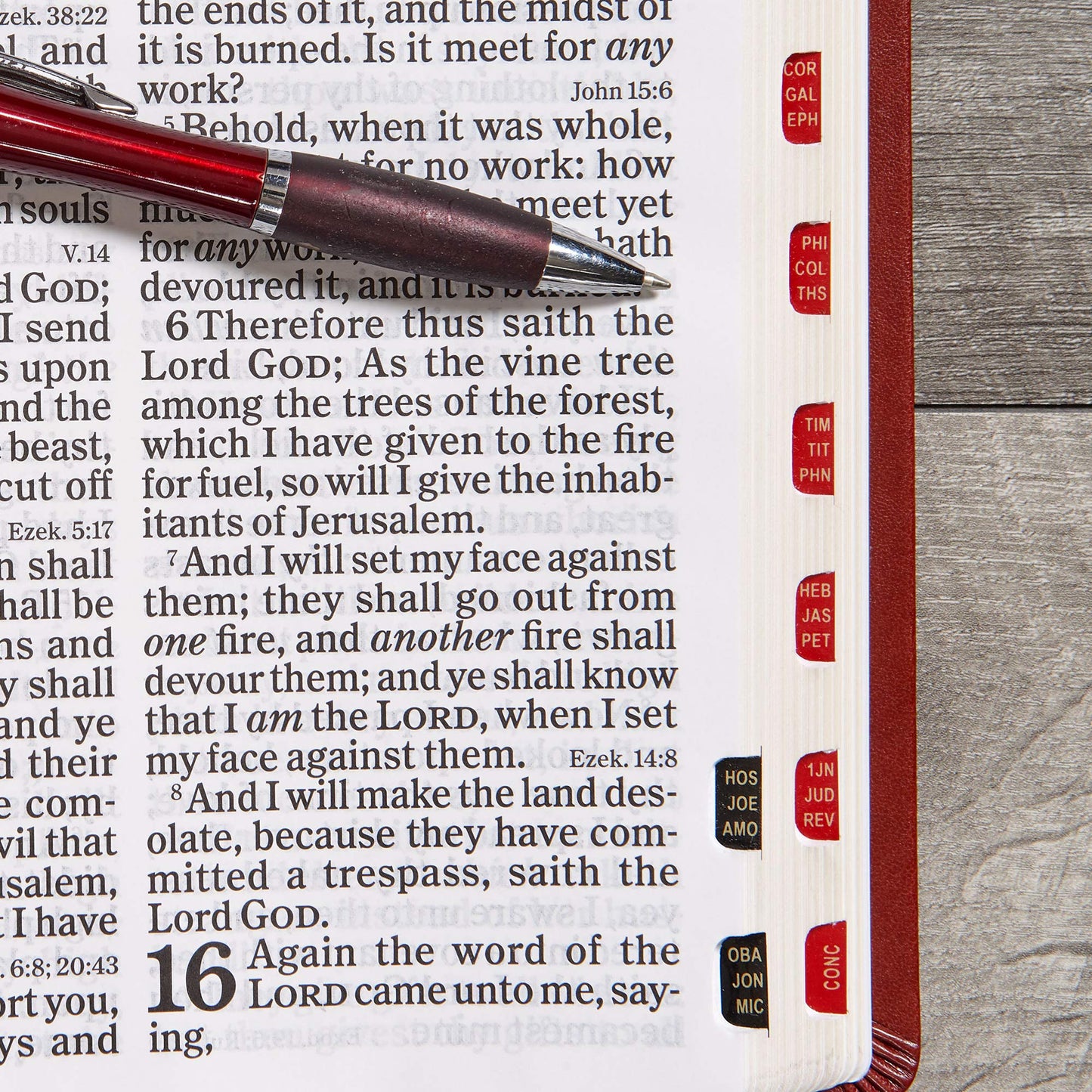 KJV Super Giant Print Reference Bible, Brown LeatherTouch, I - Re-vived