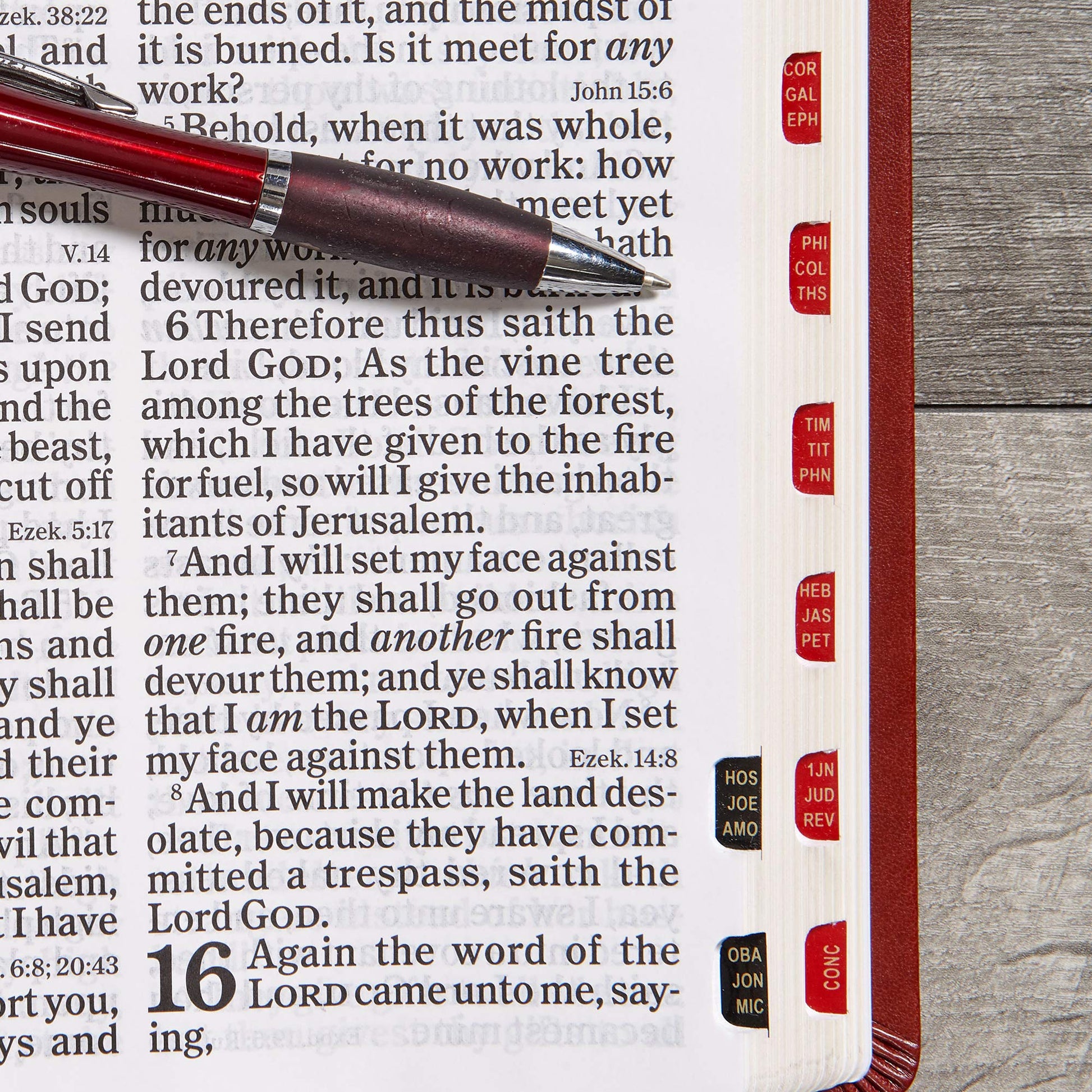 KJV Super Giant Print Reference Bible, Brown LeatherTouch, I - Re-vived