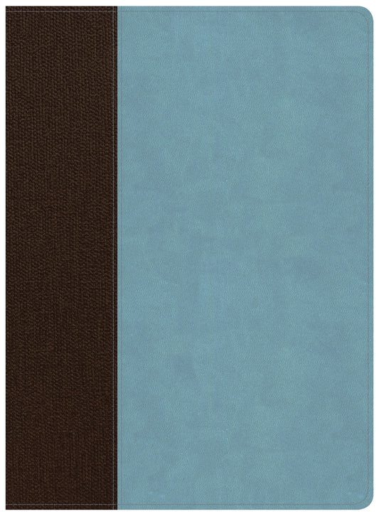 CSB Life Essentials Study Bible, Brown/Sky LeatherTouch - Re-vived