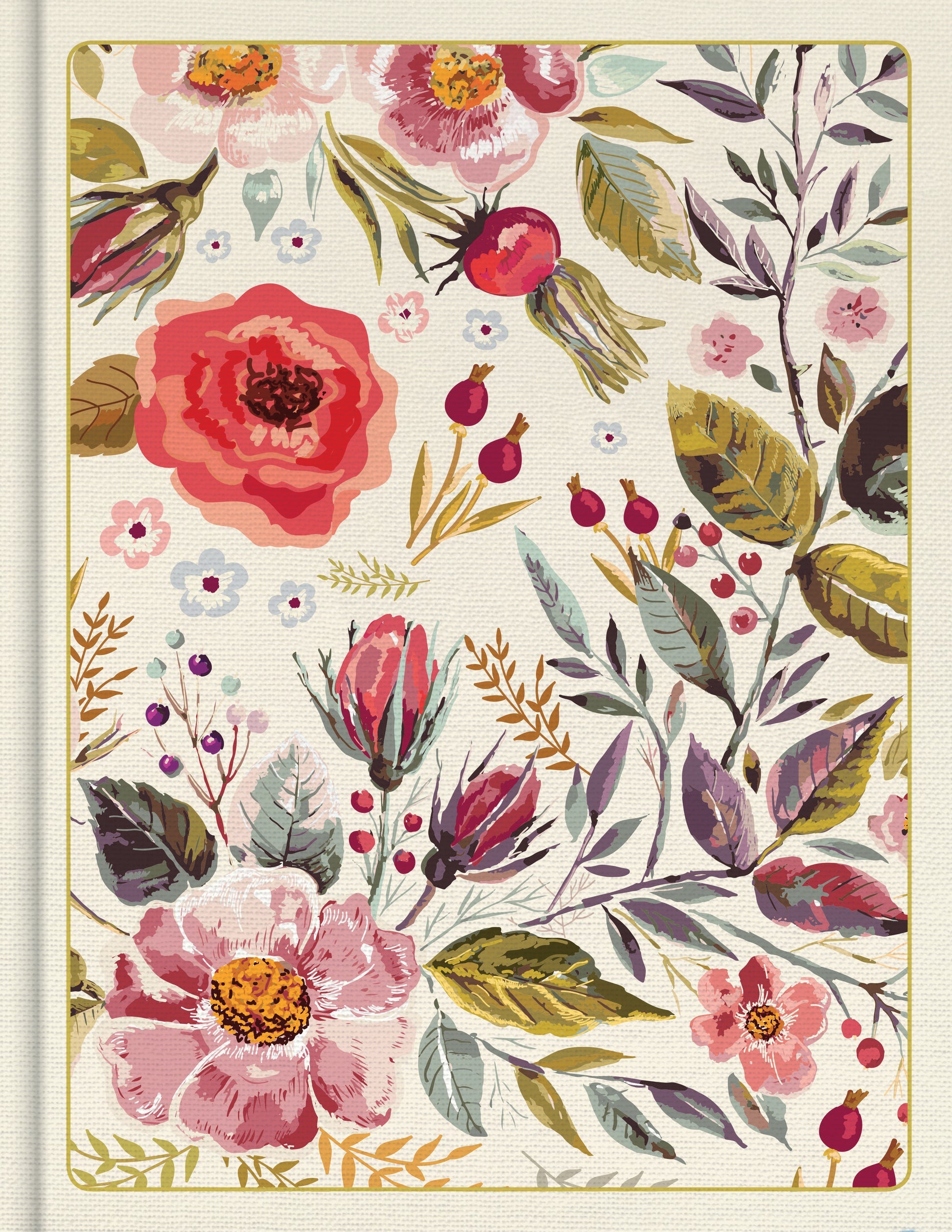 CSB Notetaking Bible, Floral Cloth-Over-Board - Re-vived