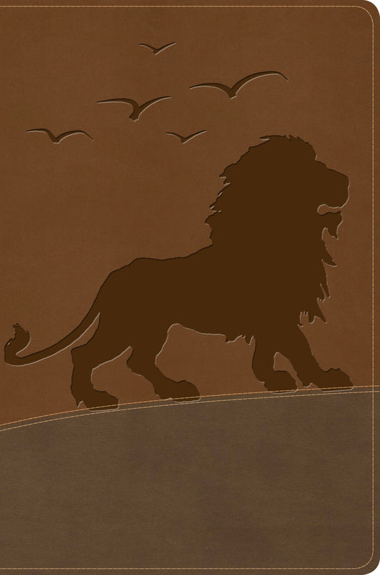 KJV One Big Story Bible, Brown Lion LeatherTouch - Re-vived