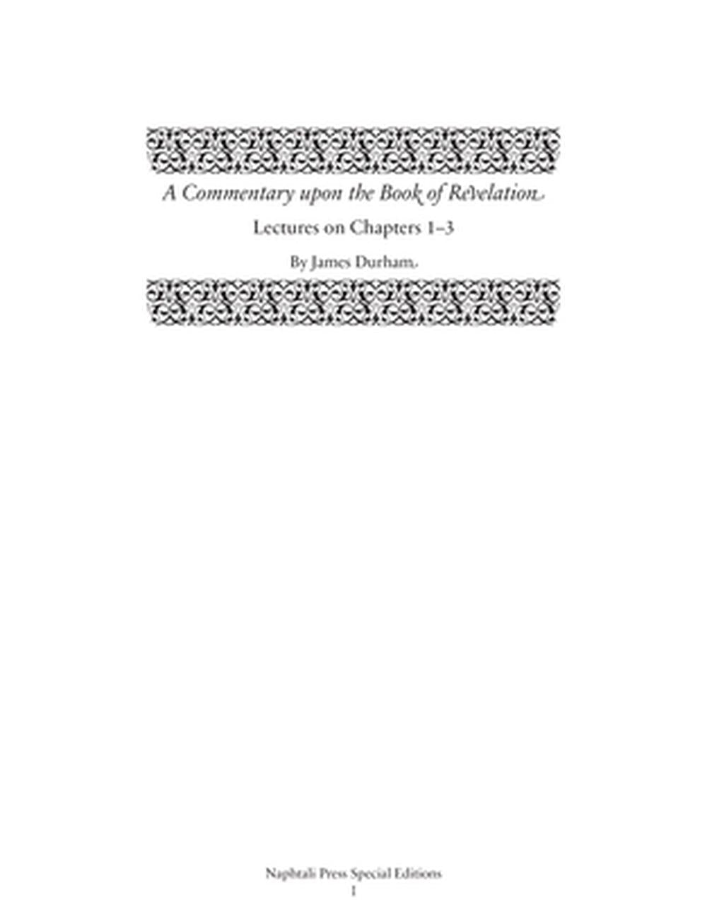 A Commentary Upon the Book of Revelation - Re-vived