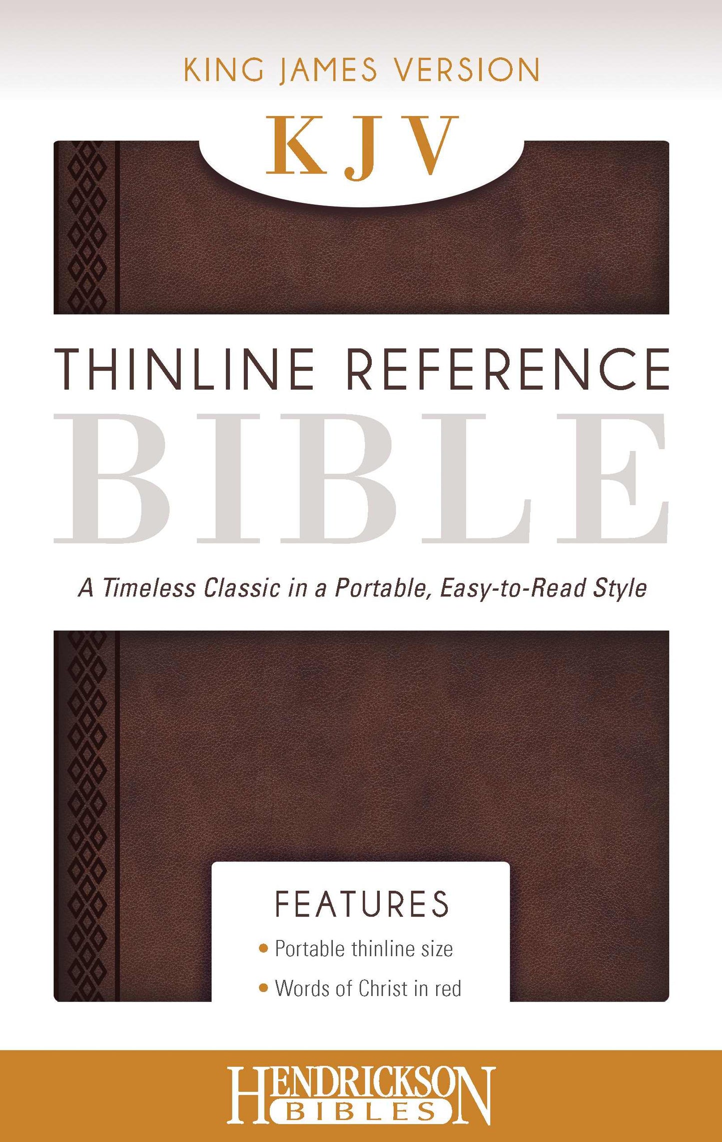 KJV Thinline Reference Bible, Brown - Re-vived