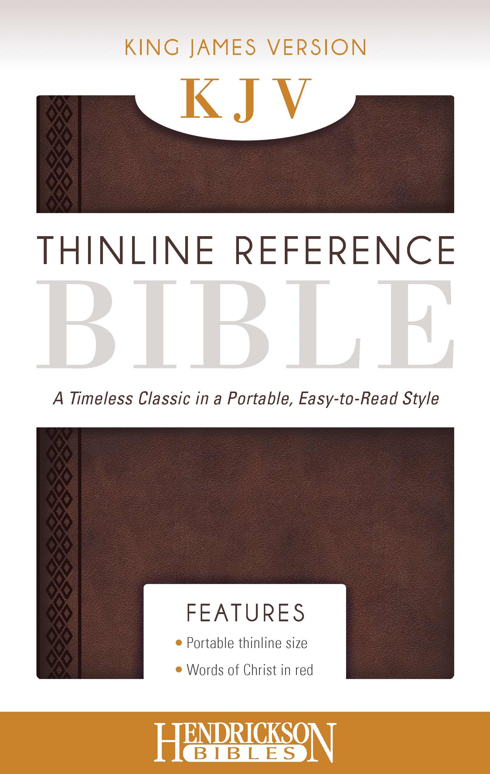 KJV Thinline Reference Bible, Brown - Re-vived