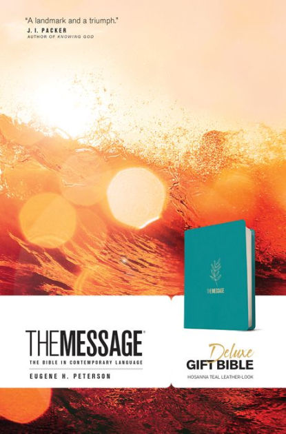 Message Deluxe Gift Bible, Hosanna Teal - Re-vived