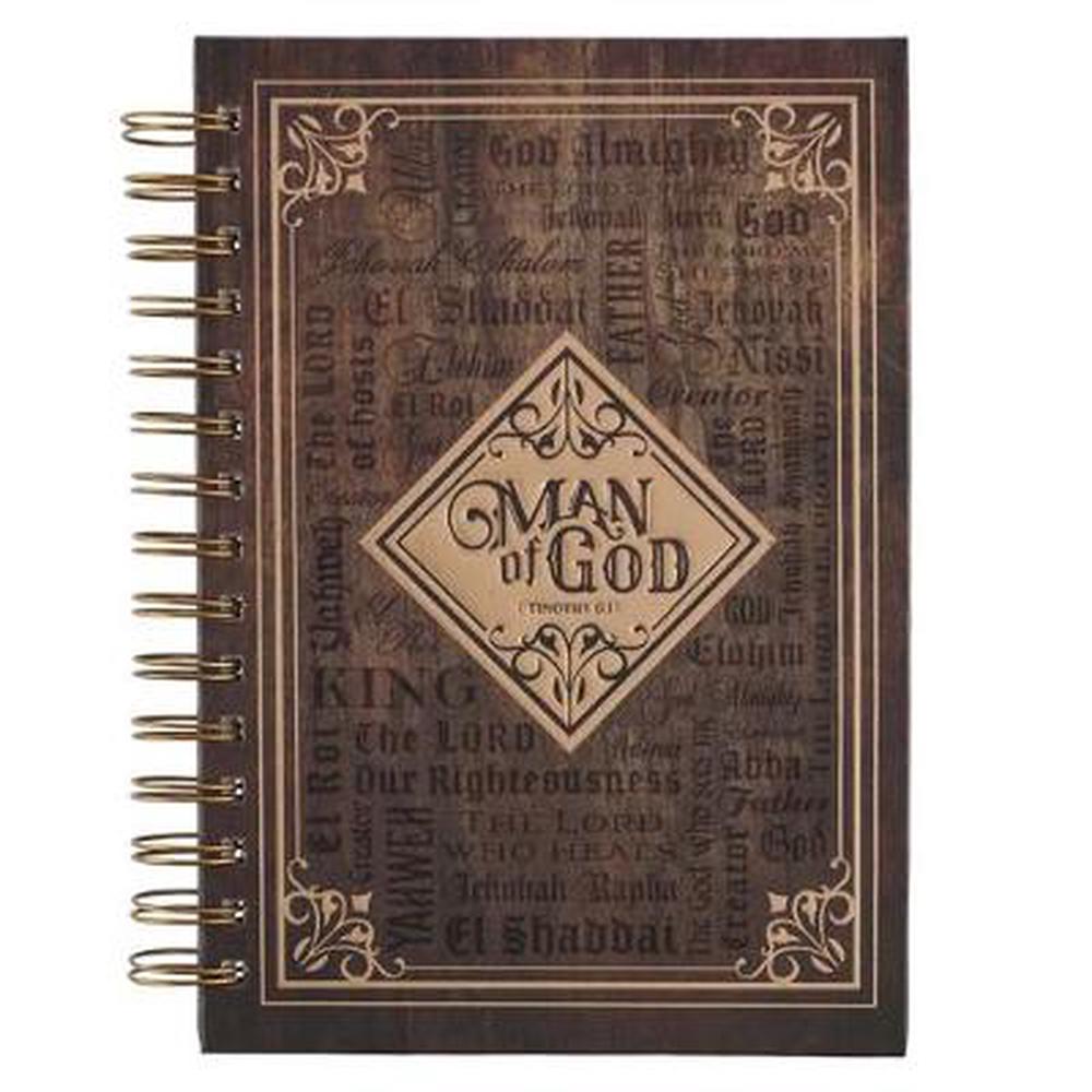 Man of God Large Wirebound Journal - Re-vived