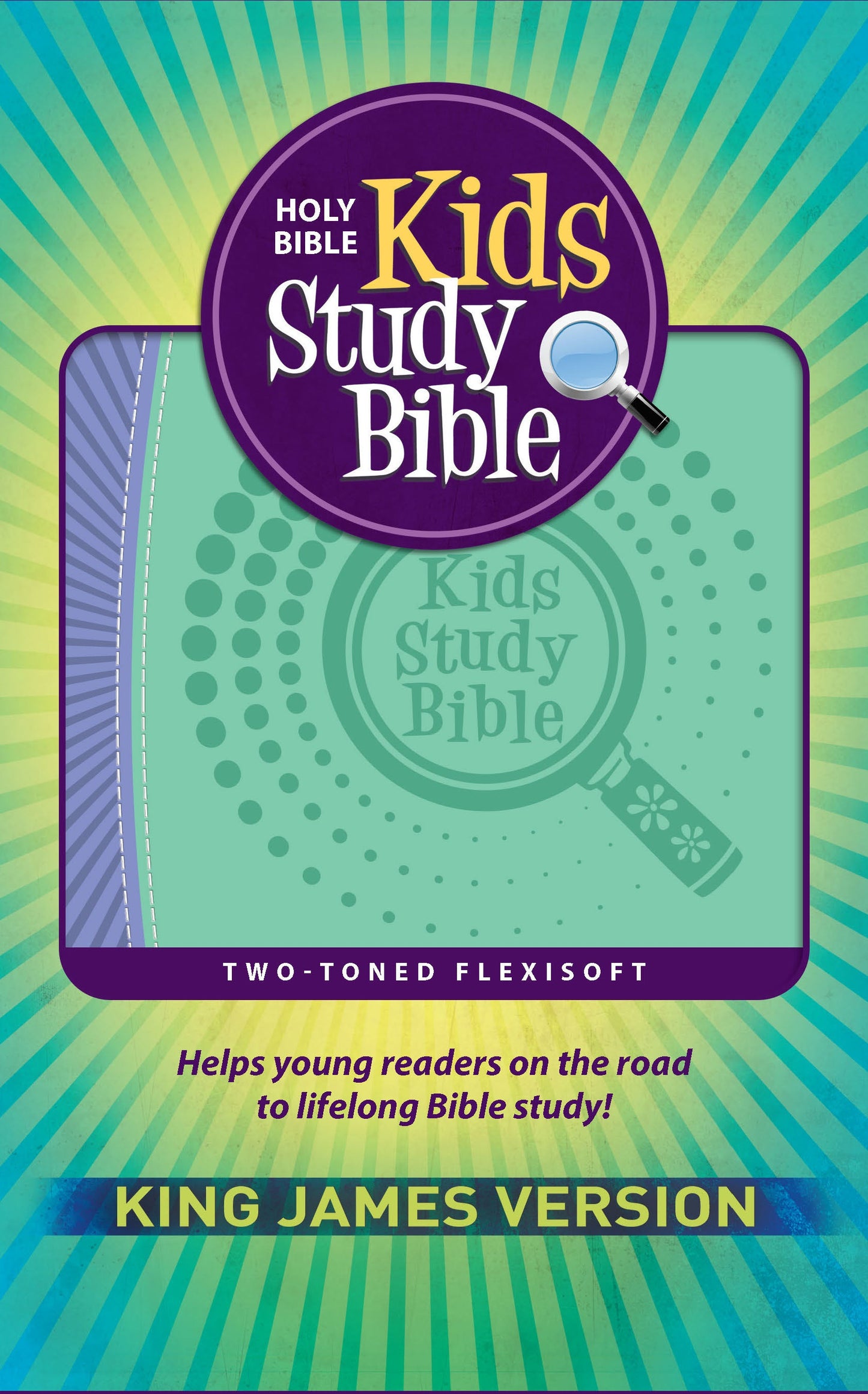 KJV Kids Study Bible Flex Purple and Green IMPRINTABLE - Re-vived