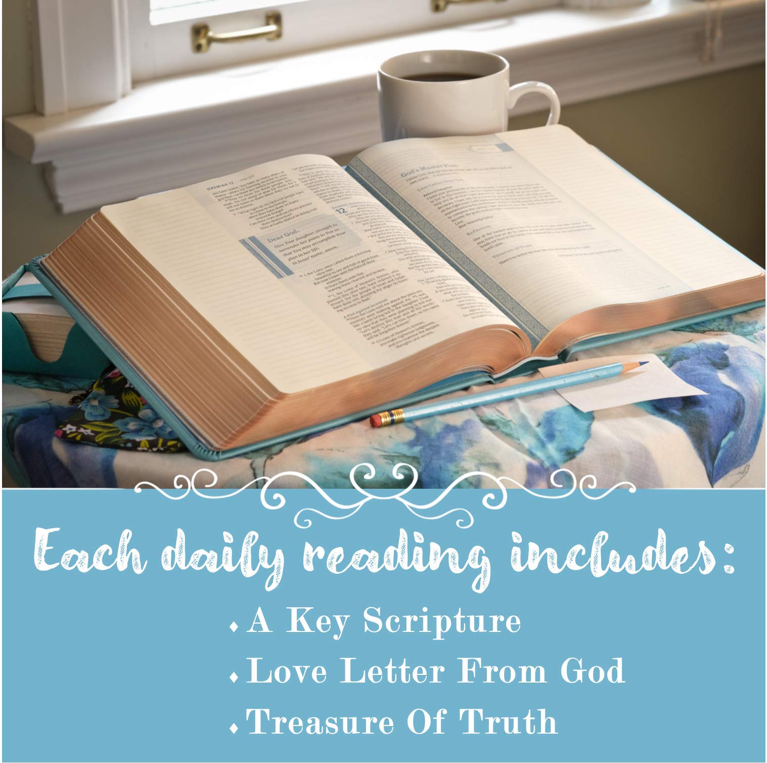 NLT THRIVE Creative Journaling Devotional Bible, Flowers - Re-vived