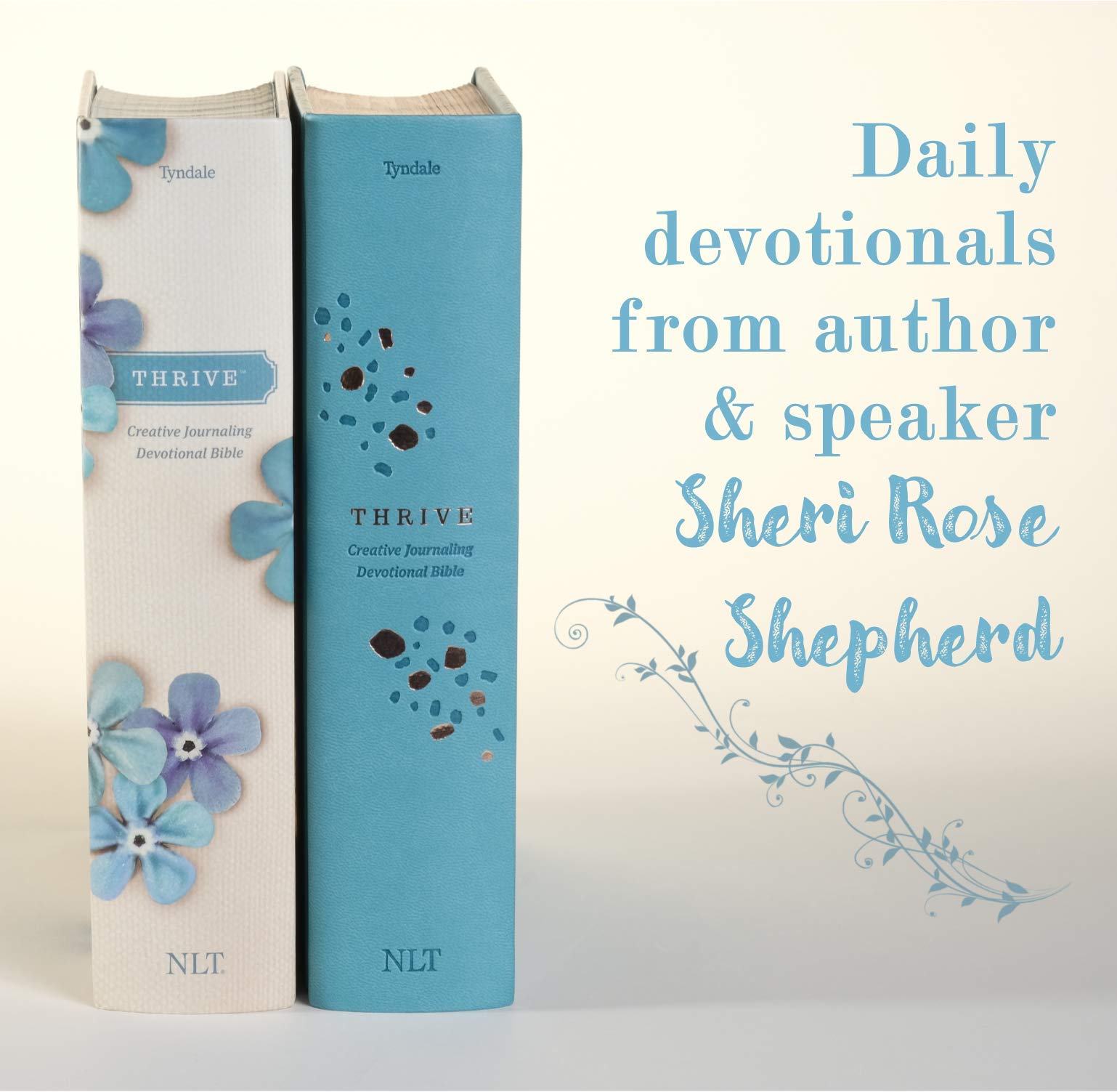 NLT THRIVE Creative Journaling Devotional Bible, Flowers - Re-vived