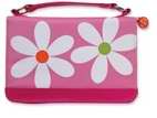 Microfiber Daisy Pink Zipper Pocket Medium - Re-vived