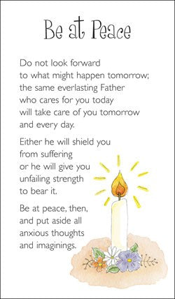 Be at Peace Prayer Card - Re-vived