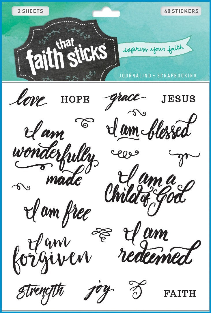 Who I Am In Christ - Faith That Sticks Stickers - Re-vived