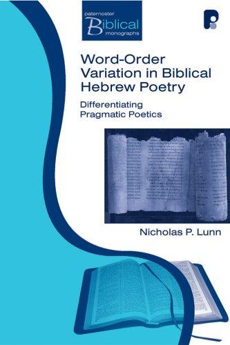 Word-Order Variation In Biblical Hebrew Poetry - Re-vived