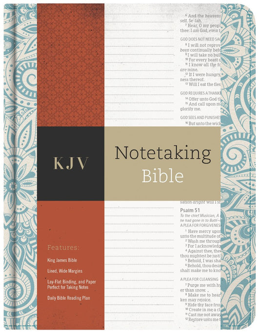 KJV Notetaking Bible, Blue Floral - Re-vived