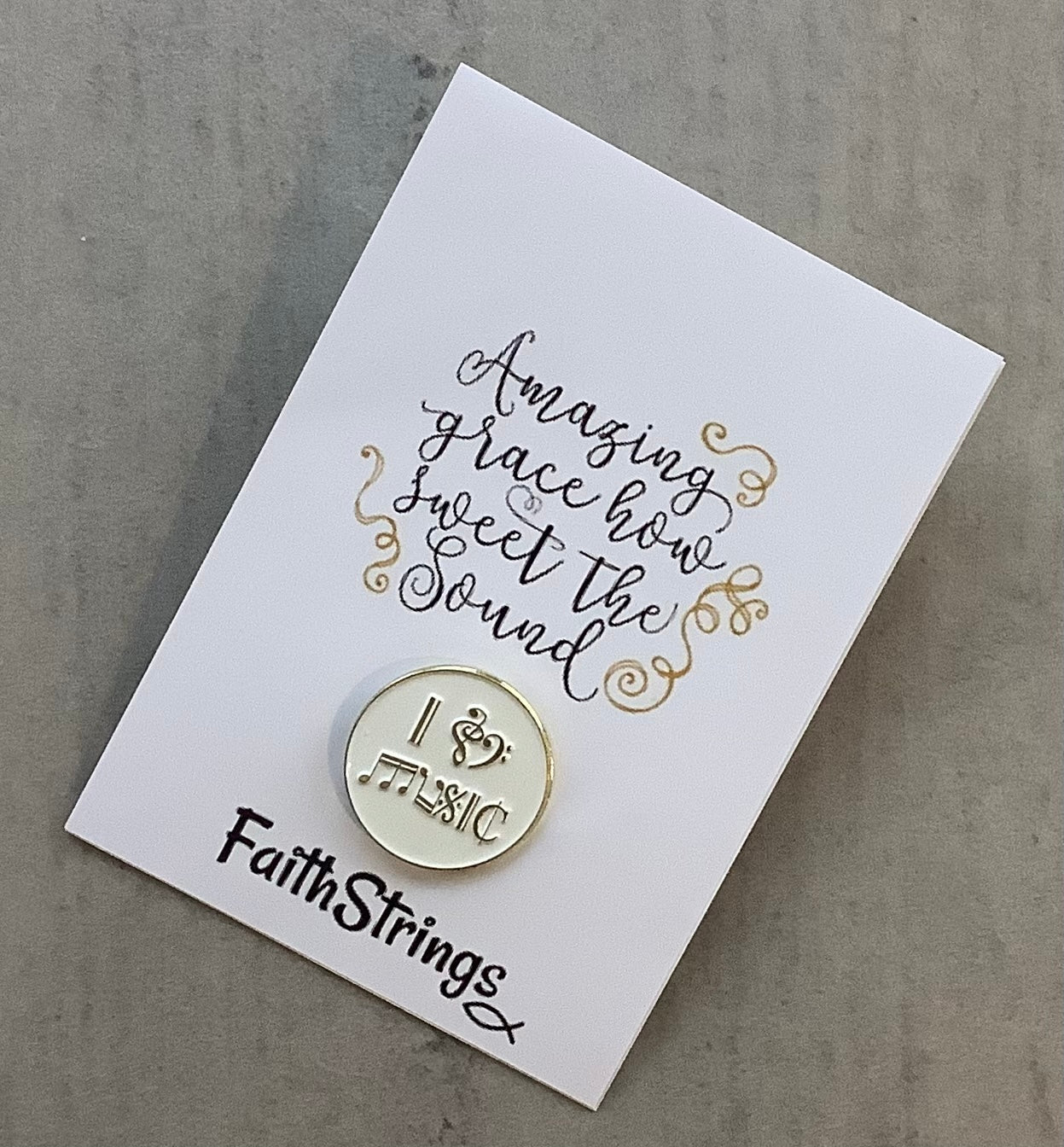 Faithstrings Pin Badge