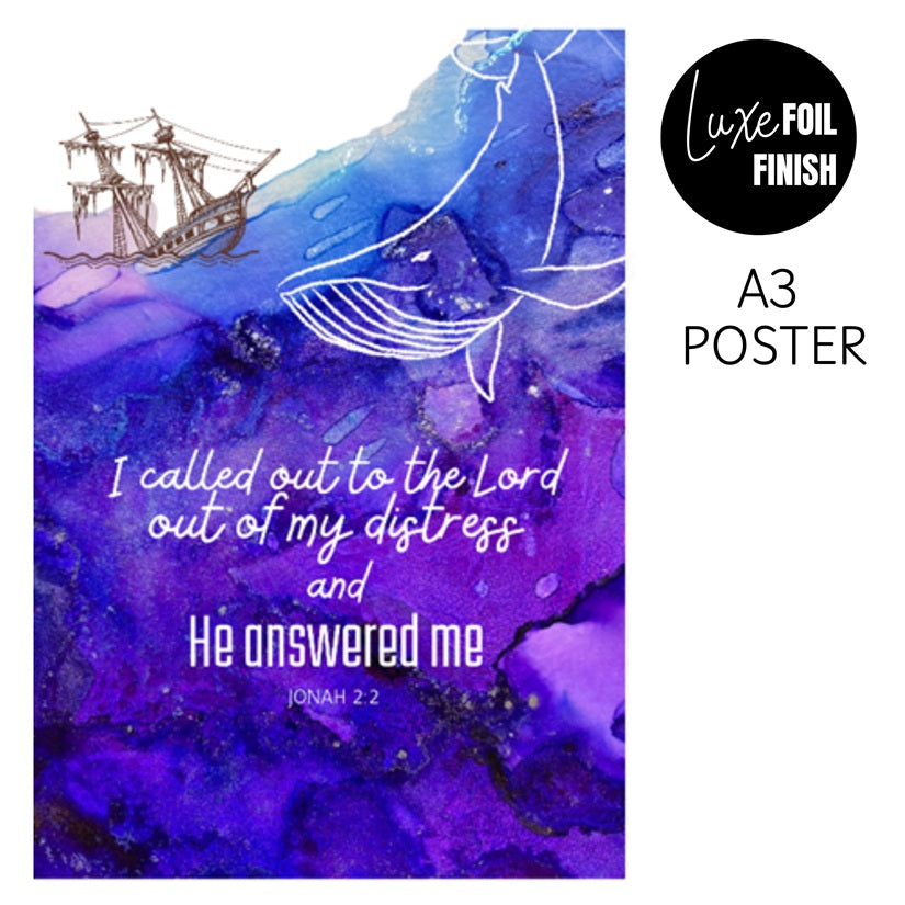 Jonah - I Called Out to the Lord A3 Poster - Re-vived