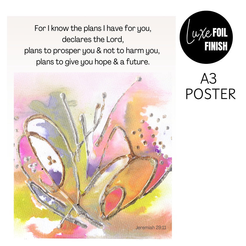 Plans (Jeremiah 29:11) A3 Poster - Re-vived