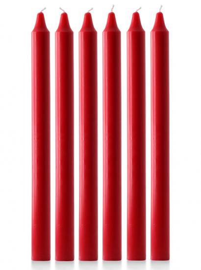 Advent Candle Set 15" x 1 1/8" - 6 Red - Re-vived