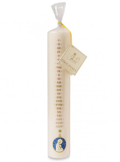 White Dated Advent Candle, Mother & Child (Individual) - Re-vived