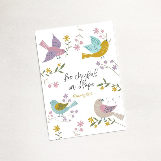 Be Joyful In Hope (Birds of Joy) - Mini Card - Re-vived