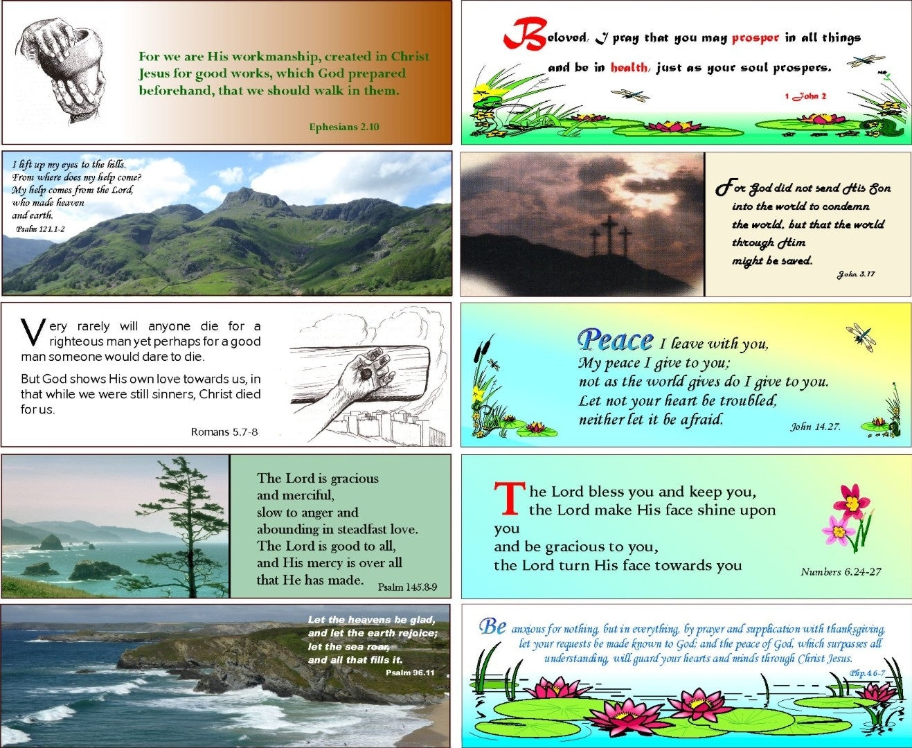 48 Assorted Evangelistic and Encouraging Bookmarks - Re-vived