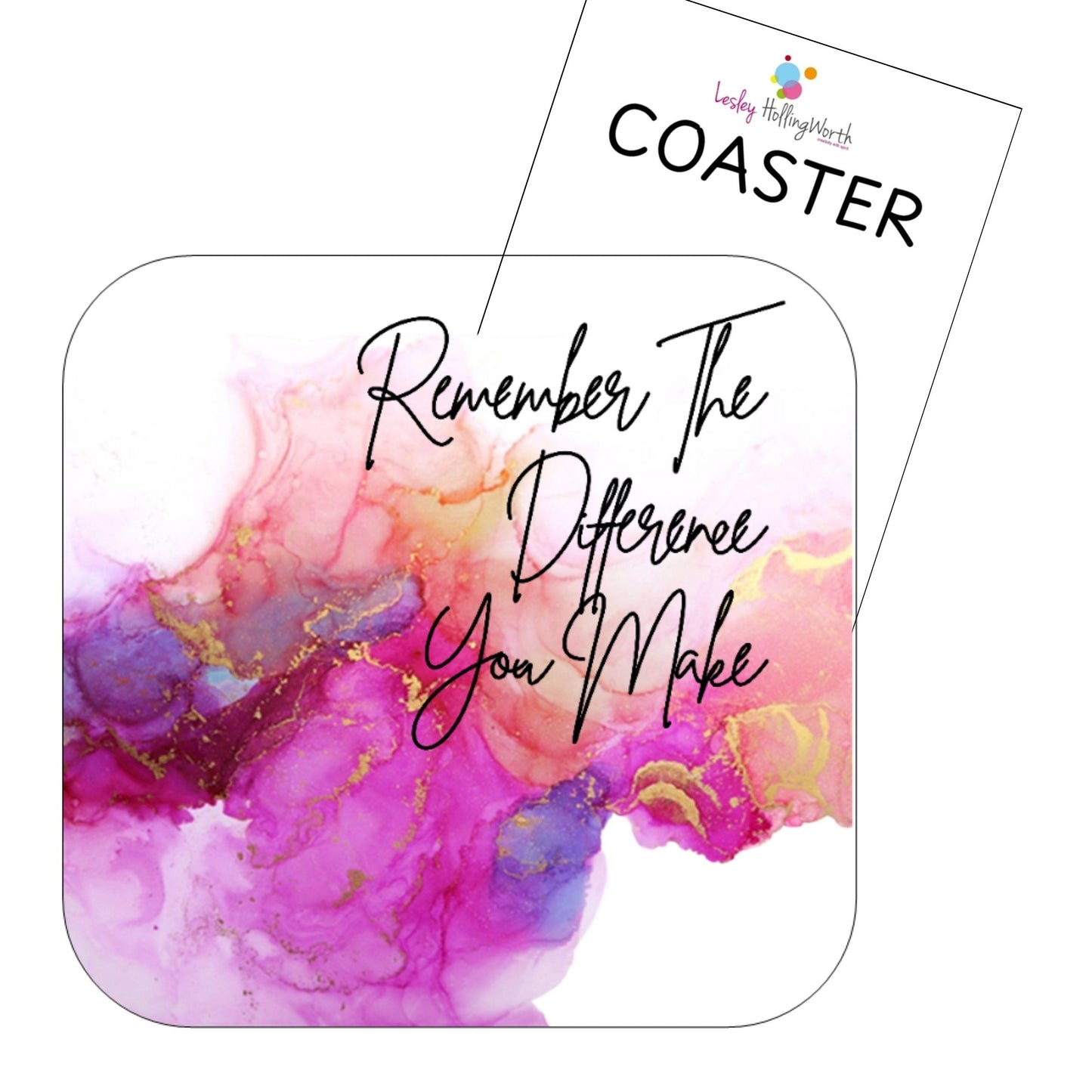 Remember The Difference You Make Coaster - Re-vived