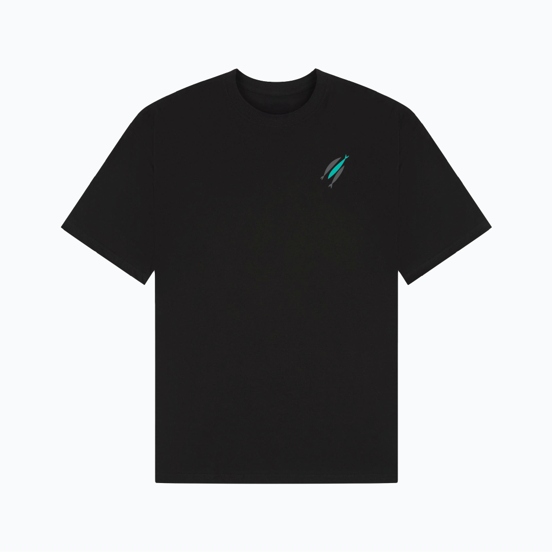 The Chosen - 3 Fish Oversized T-Shirt - Black (Purple Dot)
