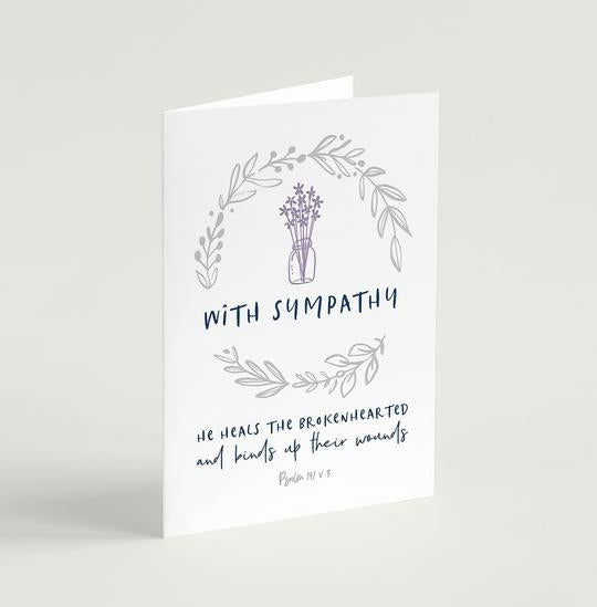 With Sympathy Greeting Card - Re-vived
