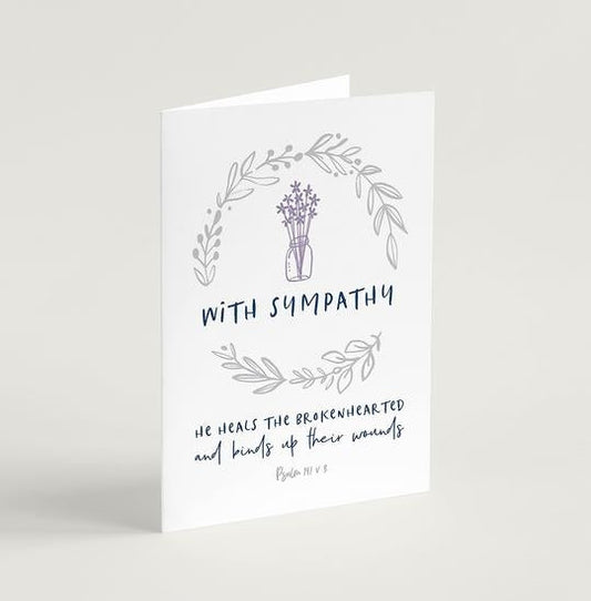 With Sympathy Greeting Card - Re-vived