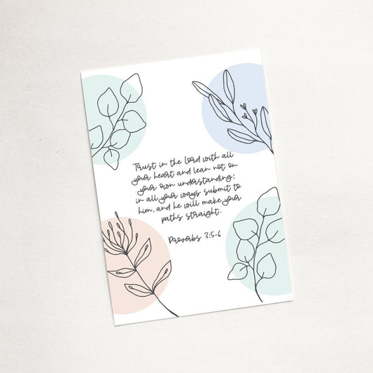 Trust in the Lord (Flora) - Mini Card - Re-vived