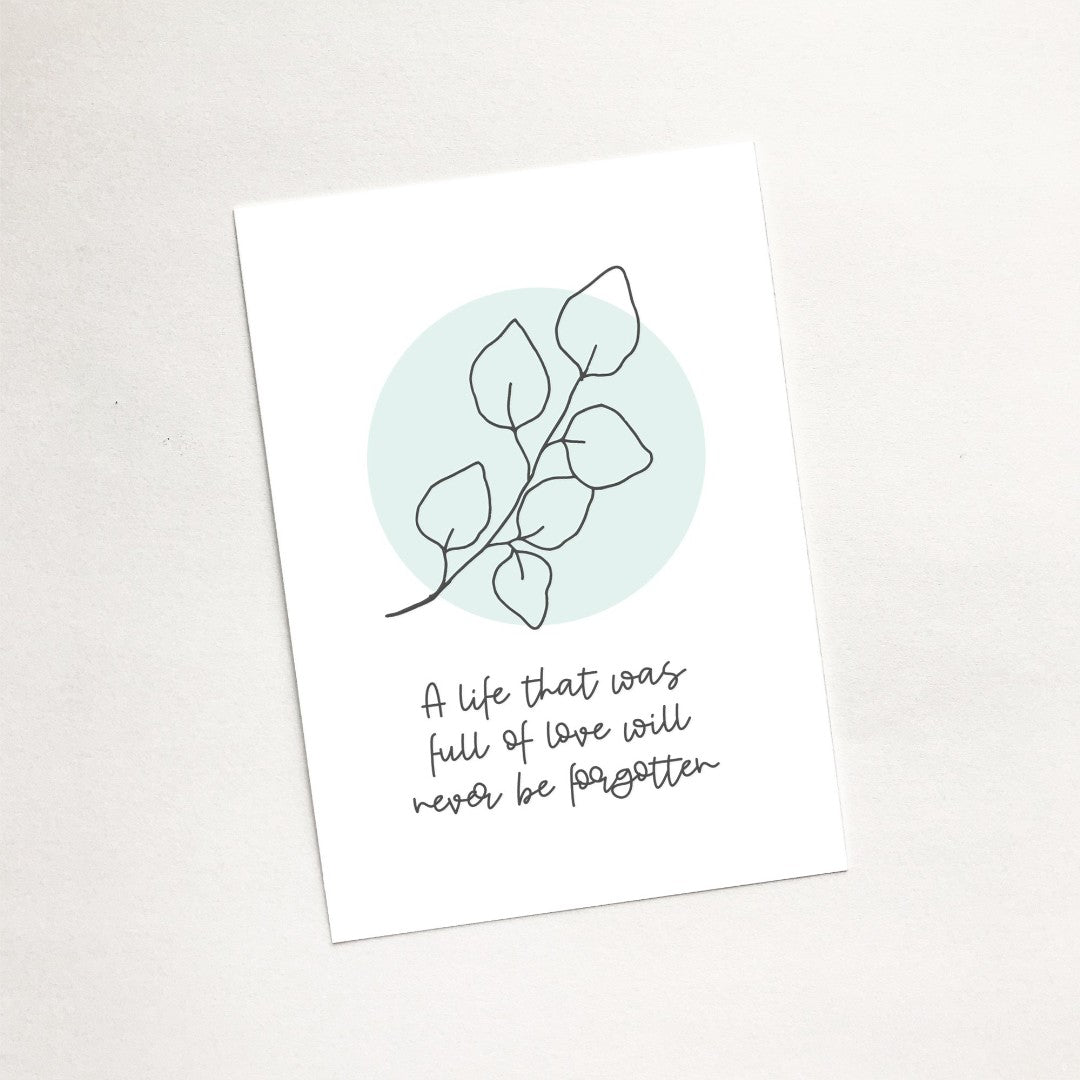 Never Forgotten (Flora) - Mini Card - Re-vived